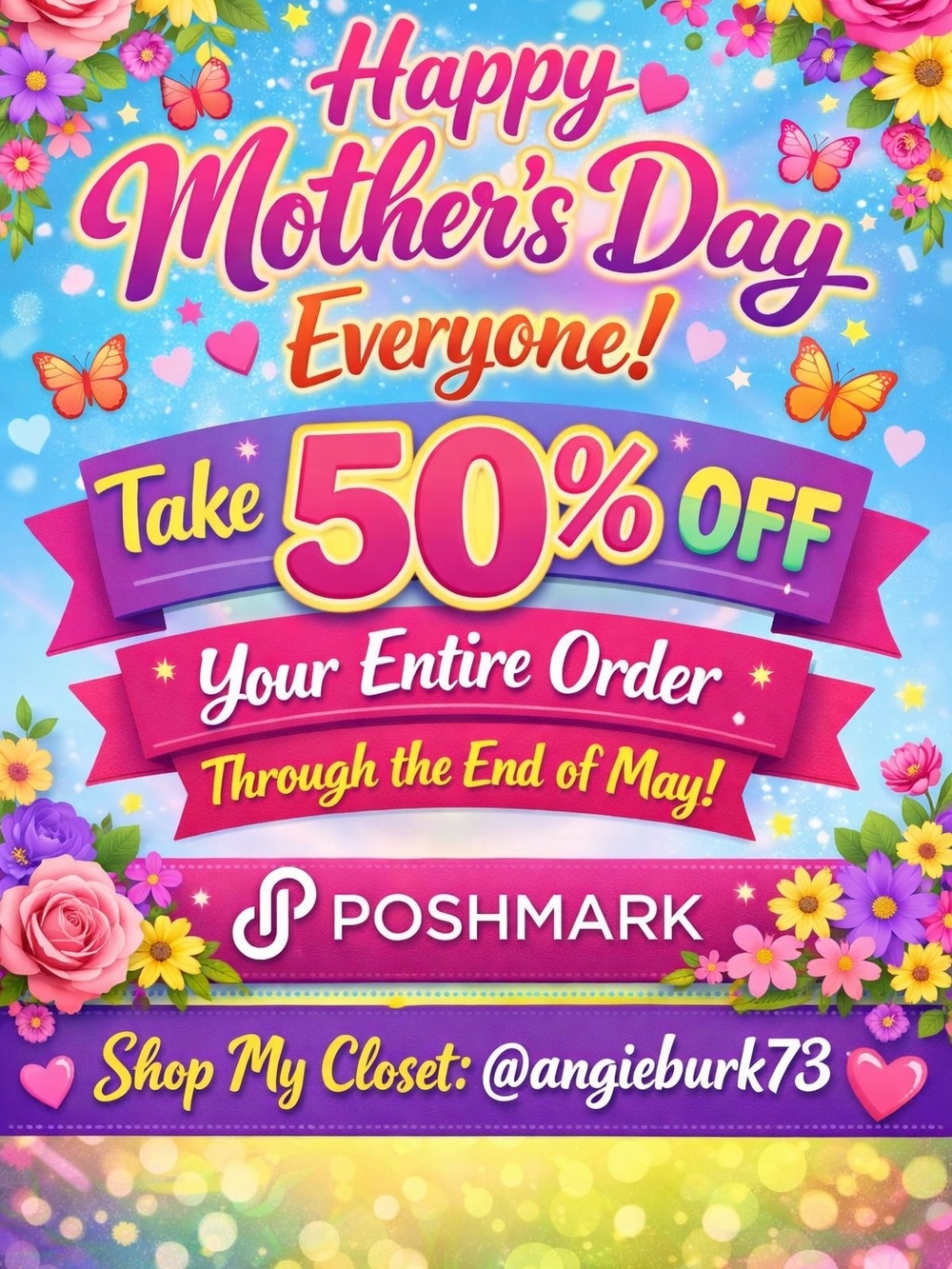 Poshmark Mother's Day 50% Off Sale